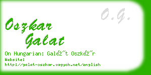 oszkar galat business card